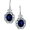 4.11ct.tw. Diamond And Sapphire Earrings Sapphire 3.09ct. 14KW DKE001200